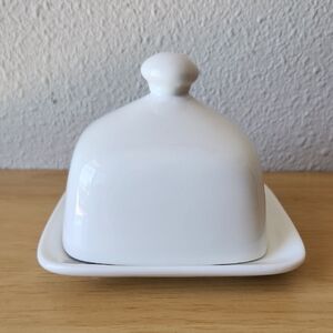 Square Butter Dish White